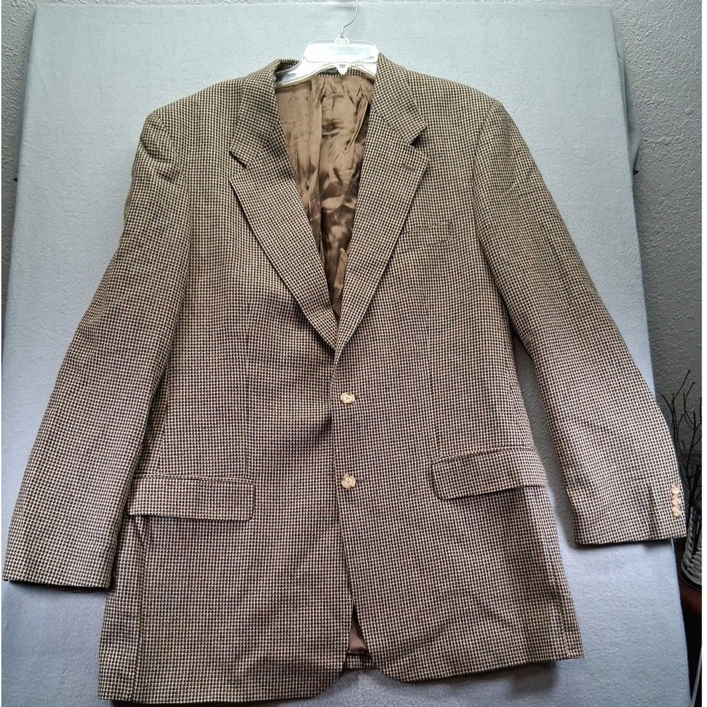 Carlos Mandrone Men Brown Blazer Jacket Made‎ In Canada Size44